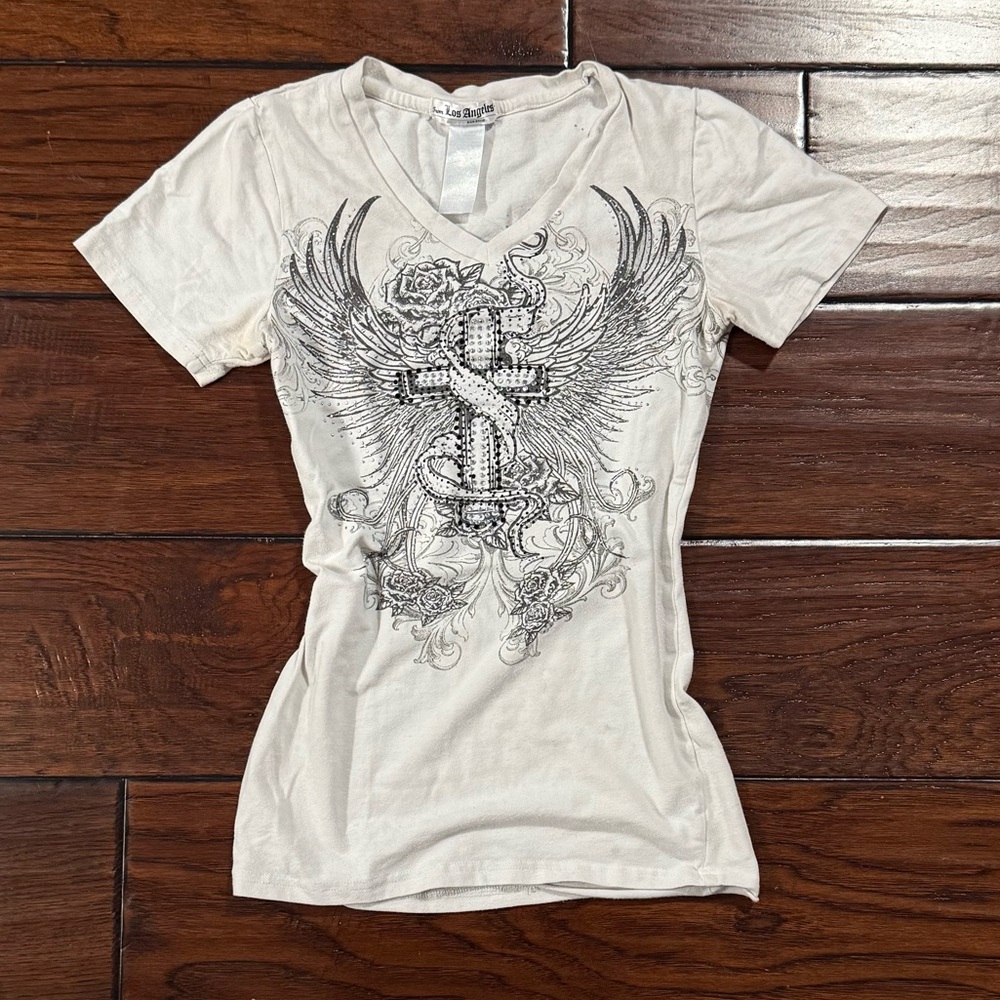 Women's White Graphic Tee